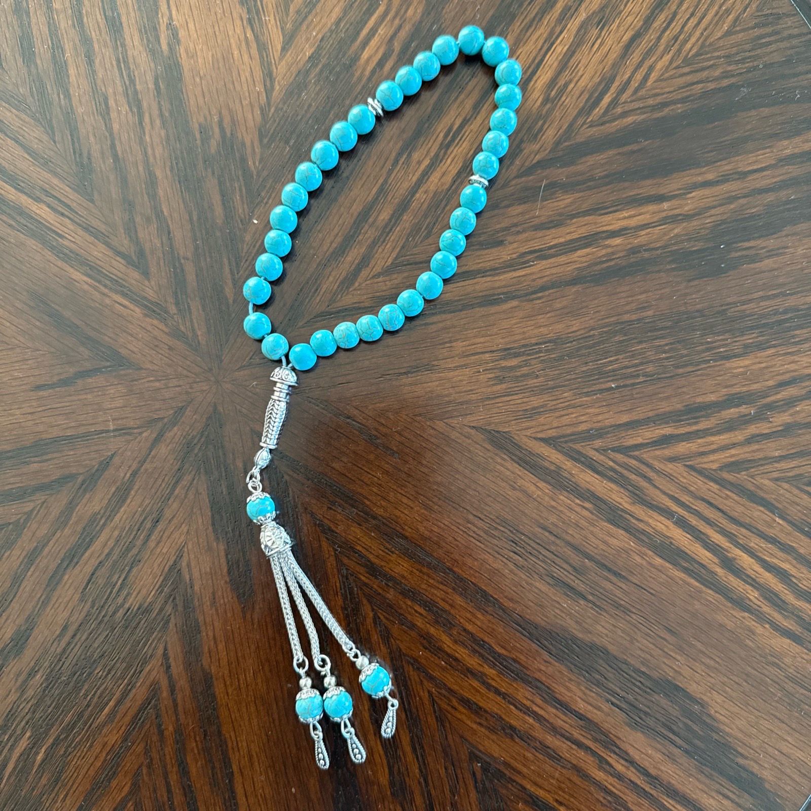 Islamic Rosary Rosary From Turquoise Stone 33 Rosary For Men Blue Color