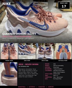 Nike Giannis Immortality Force Field Sneakers Size 17