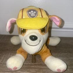 Paw Patrol Beanie Boo  Rubble Keychain Zipper Plushes