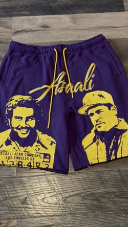 Asaali Cartel 2XL Shorts Purple & Yellow Color way Brand New With Original Bag