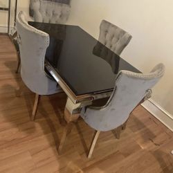 BLACK & SILVER dining table 🩶😍