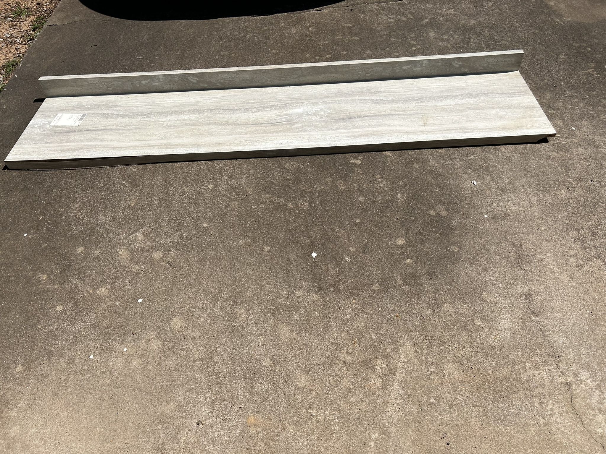 Travertine Silver 30 X96 Pfev Backsplash/Countertop With Brackets