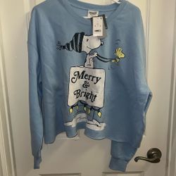 Peanuts Snoopy Cropped Sweatshirt 