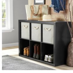 Bookcase, Bookshelves , 6 Cubes , Black