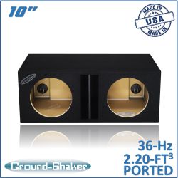 GS-NP210B black 10" dual center-ported sub box