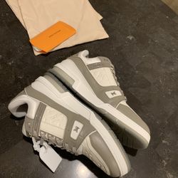 LV Trainers Grey/White Sz 44 (US 10.5) - No Box