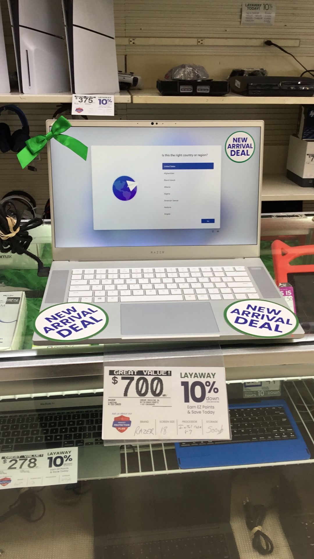 $700. Razer Laptop.
