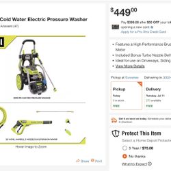 Like New Pressure Washer Great Price All Accessories Included!