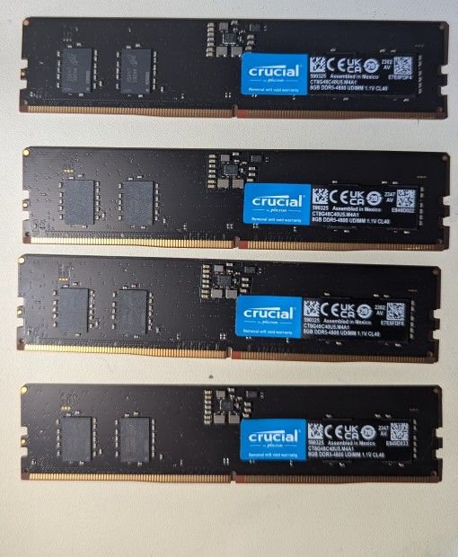 DDR5-4800 32GB Crucial RAM CL40
