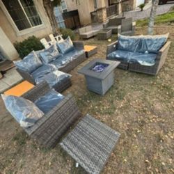  High Quality Deep Seating Cushions Fully Assembled Inside The Box Patio Furniture Set High Quality Fire Pit Propane 🆕🚎🚛🆕