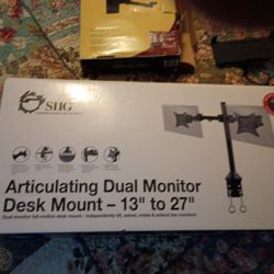 Articulating Duel Monitor Monitor Desk Mount