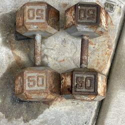 2 - 50lb Dumbbells 