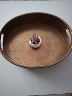 Oval Tray With Handles