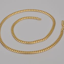 14K Solid Yellow Gold Miami Cuban Chain Link Necklace 20.25 in 5.1 mm 41.9 gr