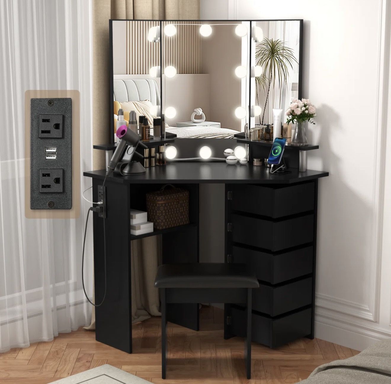 Corner Vanity With Mirror