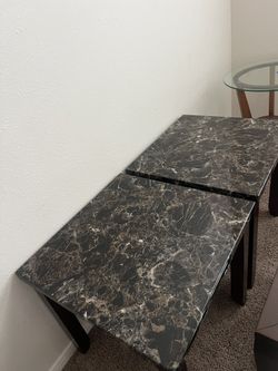 Set Up To Coffee Tables With Faux Marble Top