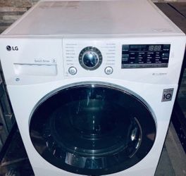 Lg washer and dryer Excellent All in one electric regular plug 120v LG WM3488HW 2.3 cu.ft. Compact All-In-One Washer/Dryer Combo ventless 24” 120v per