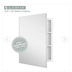 Glacier Bay 19.6"x 26" Mirrored Medicine Cabinet 