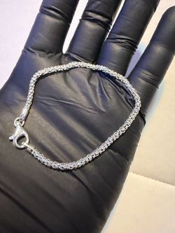 New 925 Sterling Silver Chain Bracelet