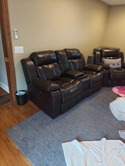 FREE! Leather Double Power Recliner