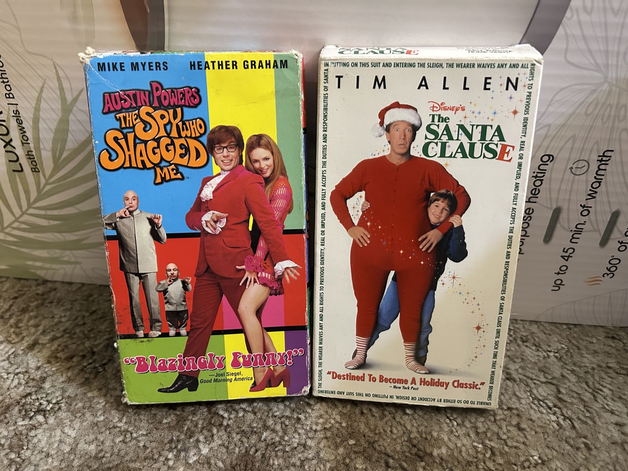 Austin Powers, The Spy Who Shagged Me and Disney’s The Santa Clause vhs
