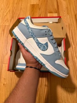 Nike Dunk Low Blue Paisley Sneakers