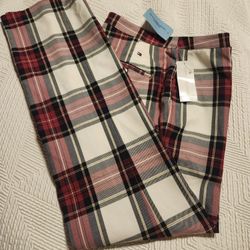 New Tommy Hilfiger Women’s Plaid Golf Pants, Size 10