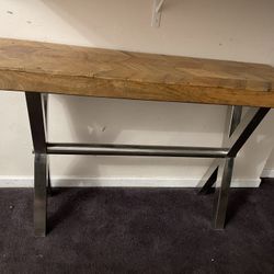 High quality wood and metal console table.