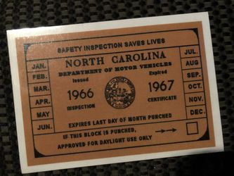 1966 Reproduction Inspection Sticker