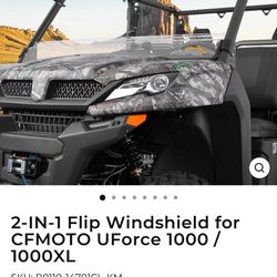 2 in 1   Flip Windshield Cfmoto Force  1000/1000xl