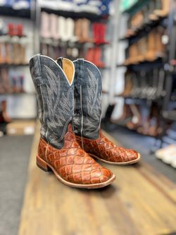 Horse Power Cognac Filet Western Boots 8.5 EE