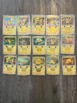 Pokémon 30th Celebration Pikachu  15 Card Lot Random Assorted Holo Reverse