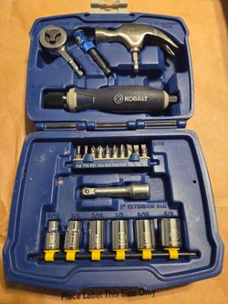 Kobalt 21-piece or similar SpeedFit socket and hammer tool set