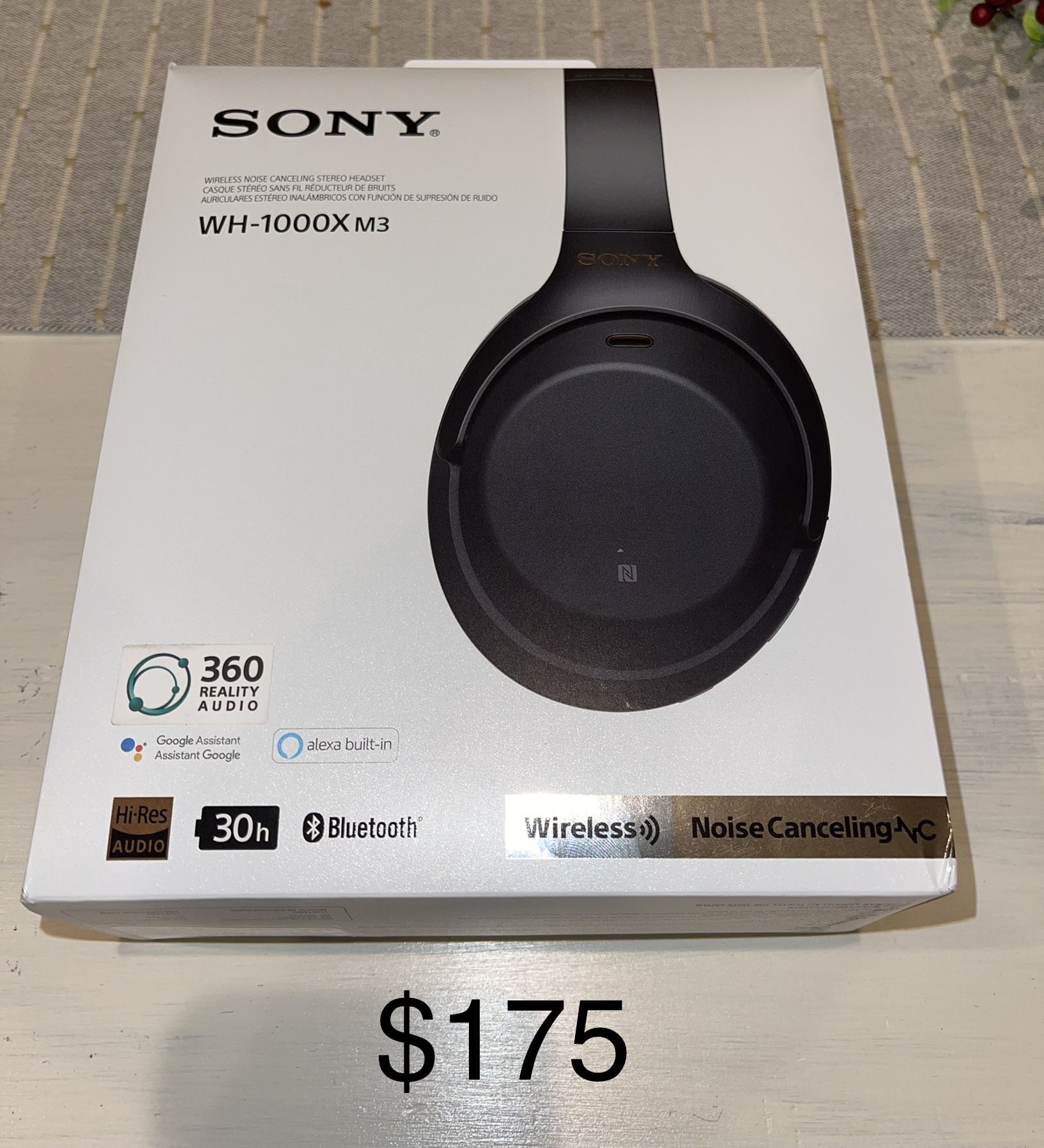 Sony WH-1000XM3 Wireless Noise Cancelling Over the Ear Headphones