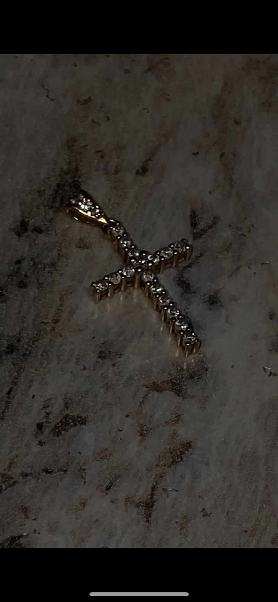 Natural Diamond Cross Pendant