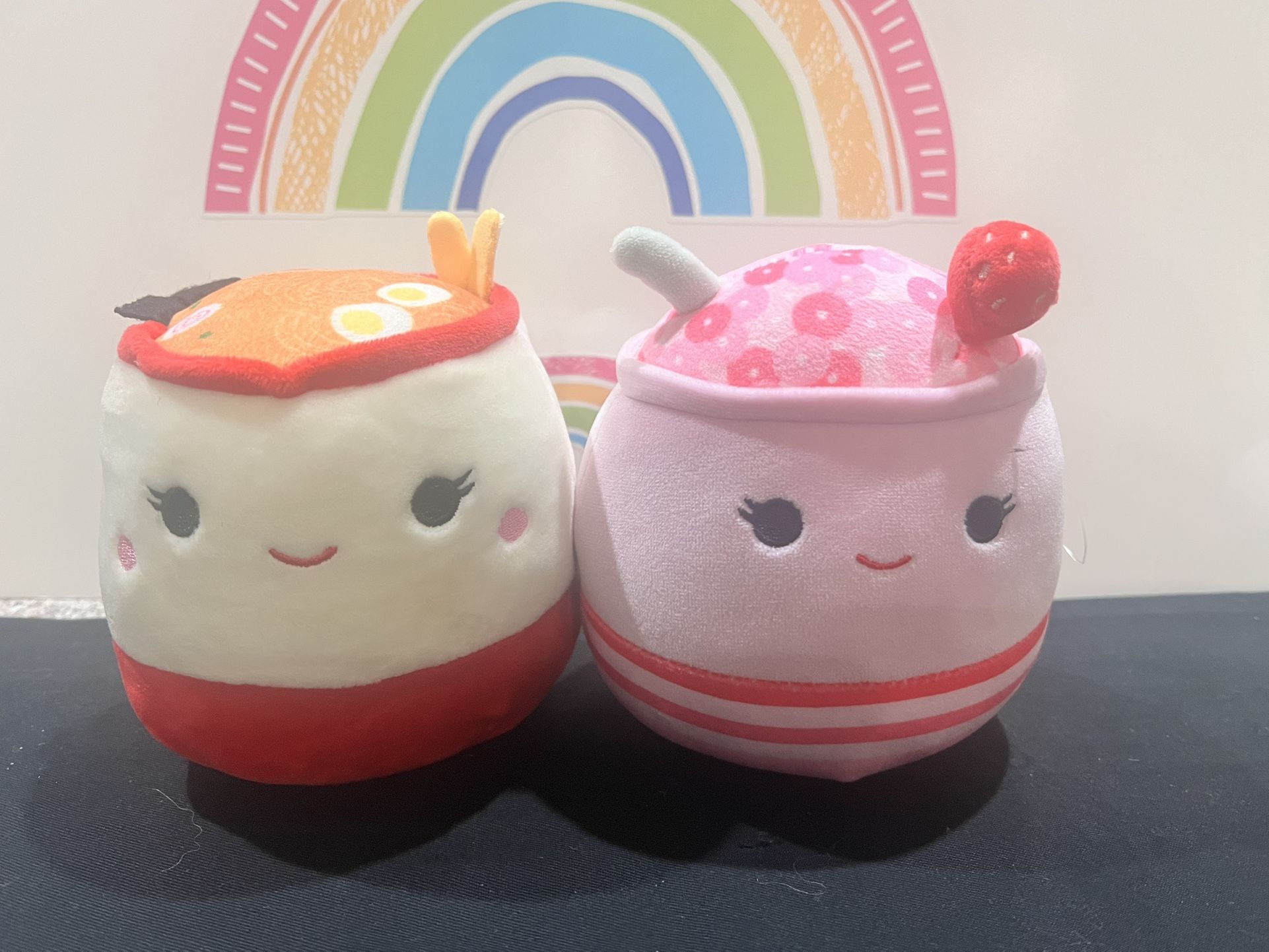 SQUISHMALLOWS  - CINNAMON & RAMEN - 5  1/2 INCH SOFT PLUSHIES