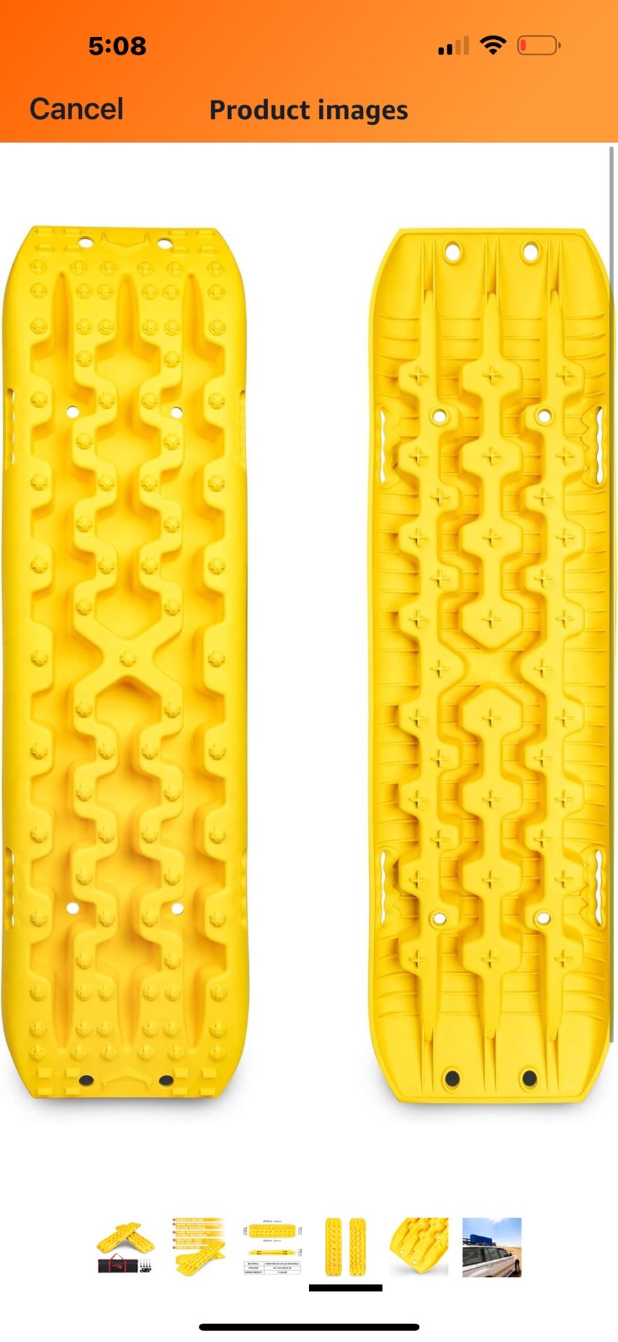 Traction Boards Recovery Tracks Tire Ladder 4WD Recovery Mat for 4X4 Offroad Sand Snow Mud Track (yellow)