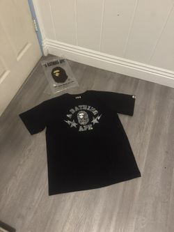 Bape t shirt size large color black comes with bag and tags never worn lower offers accepted