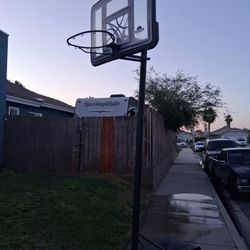 Portable Basketball Hoop with Shatter-Proof Polycarbonate Backboard, Adjustable 