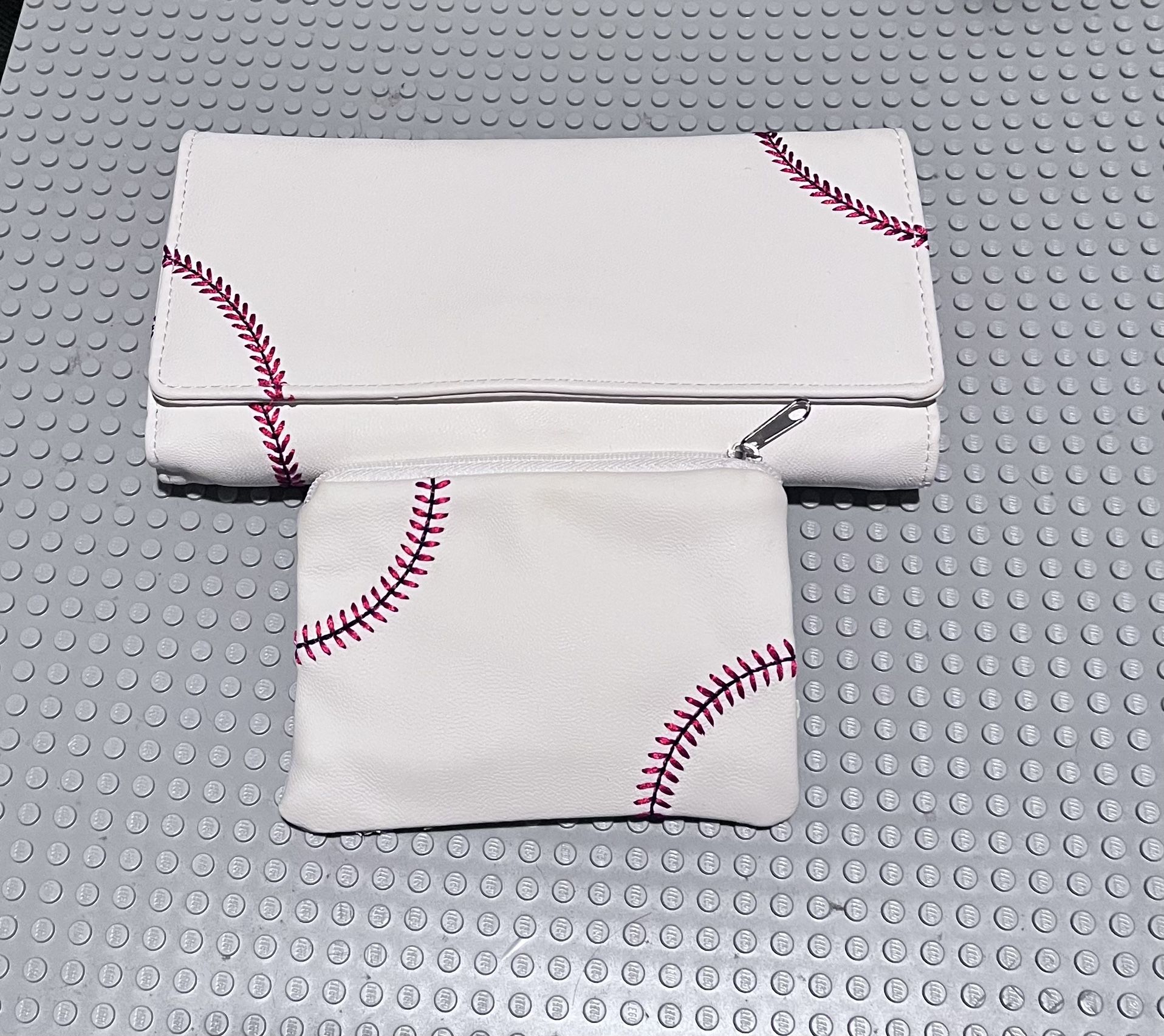 Baseball Wallet and Coin Bag