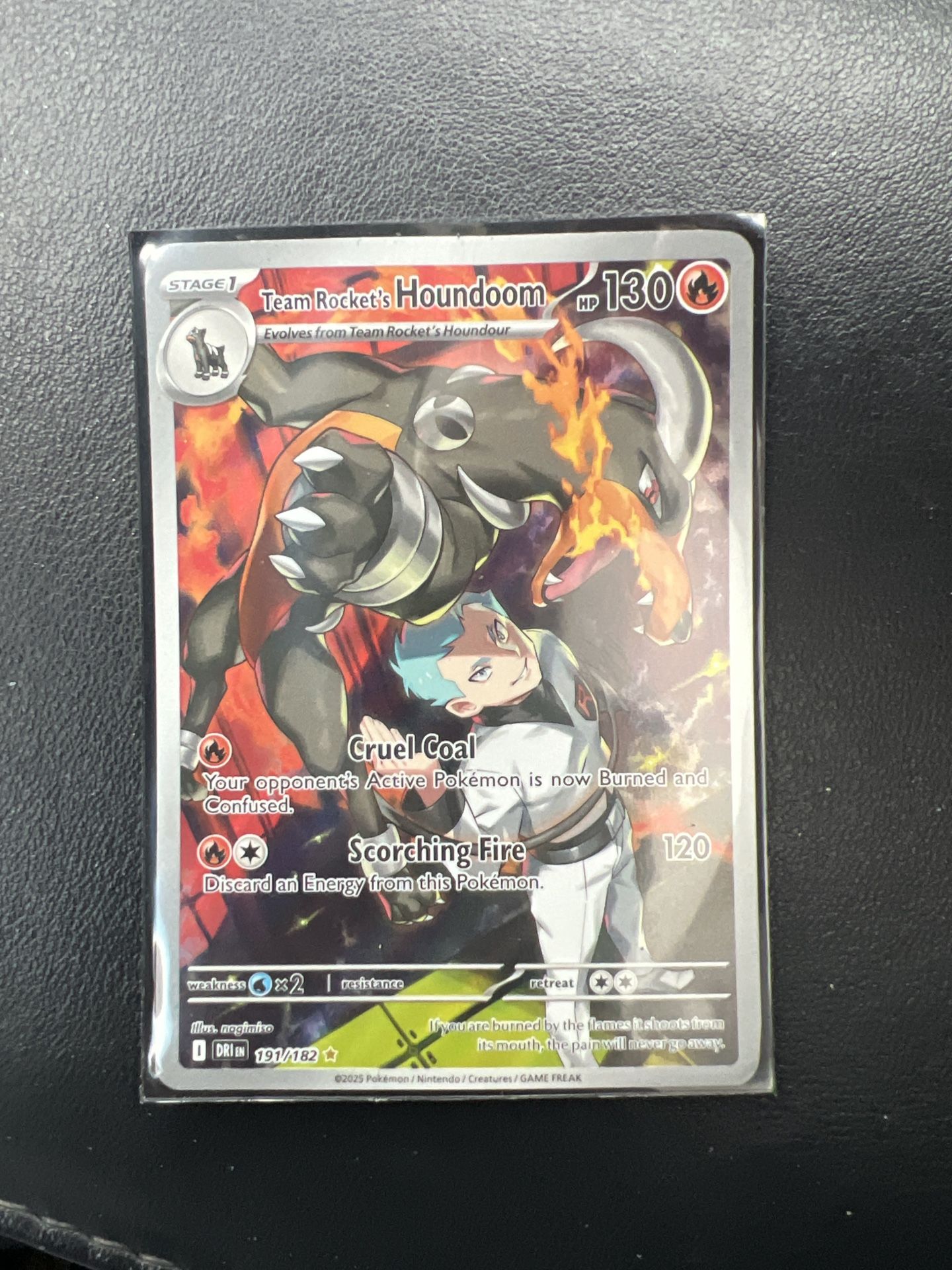 🔥 Team Rocket’s Houndoom – Illustration Rare (191/182) NM 🔥
