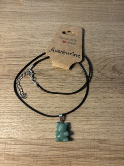 Aventurine Gummy Bear Necklace