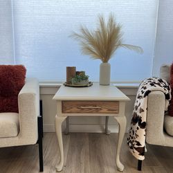 Solid Oak French Provincial Vintage Side Table