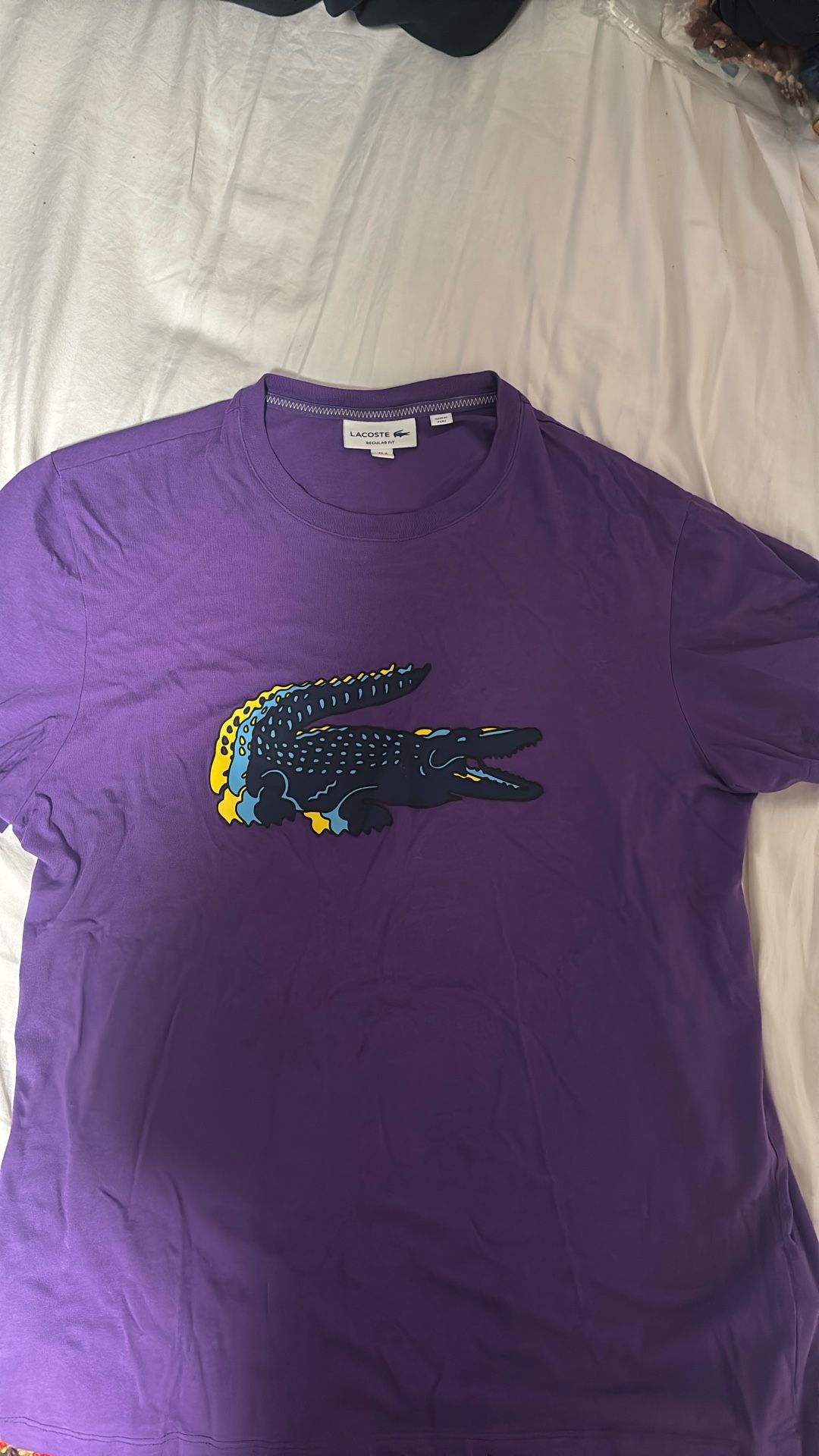 Purple Lacoste T Shirt