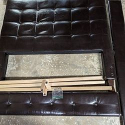 Queen Bed Frame Dark Brown 