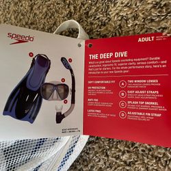 Adult Dive Set - Hydroscope Mask, Snorkel, Fin Set