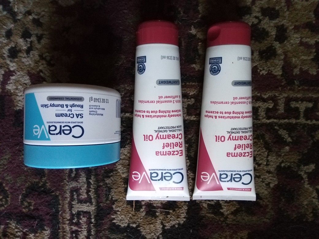 Cerave Itch Relief Cream And SA Cream Bundle