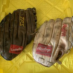 Left And Right Baseball Gloves 