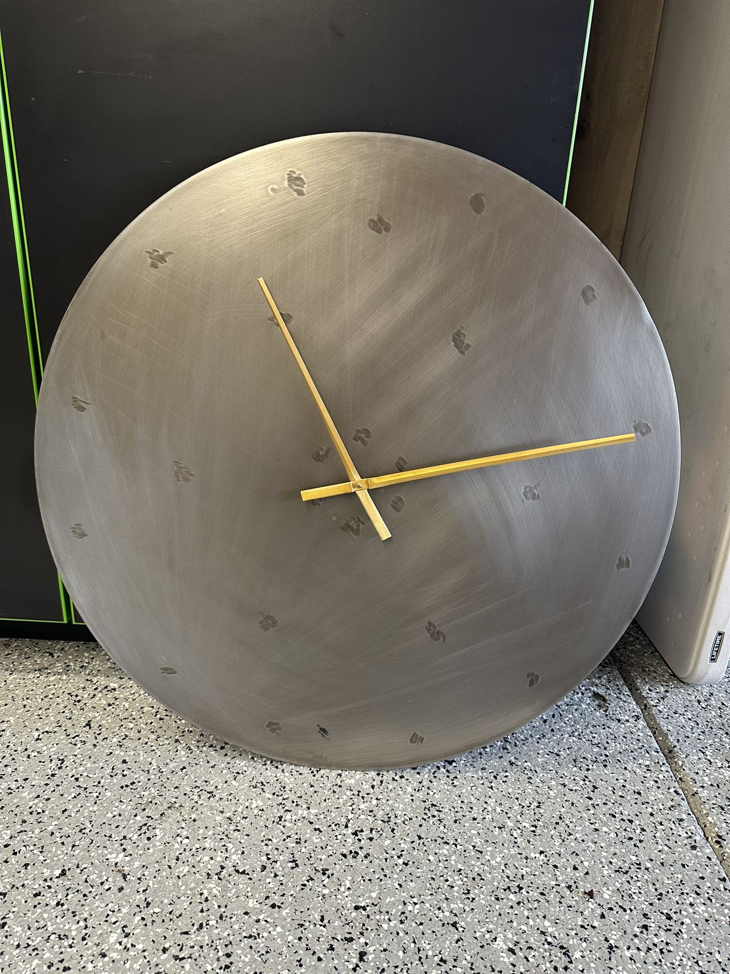 CB2 Crate Barrel Iron Circle Wall Clock