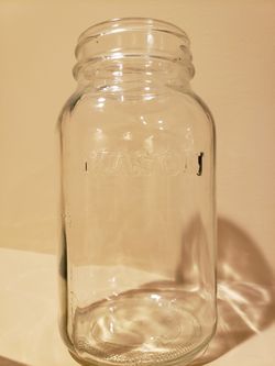Vintage Pink 1 quart Mason canning jar
